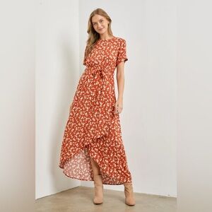 NWT Red floral print dress